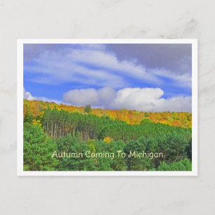 CARTE POSTALE BIENTÔT :  L'AUTOMNE AU MICHIGAN