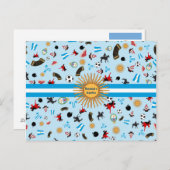 Carte Postale Bienvenido a Argentine- objets célèbres de l'Argen (Devant / Derrière)