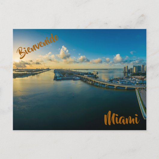 Carte Postale Bienvenido a la postale de Miami (Devant)