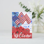 Carte Postale Bienvenue 4 juillet    (Debout devant)