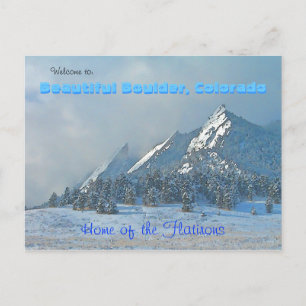 Carte Postale Bienvenue à Beautiful Boulder, Colorado