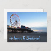 Carte Postale Bienvenue à Blackpool (Devant / Derrière)