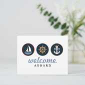 Carte Postale Bienvenue à bord (Debout devant)