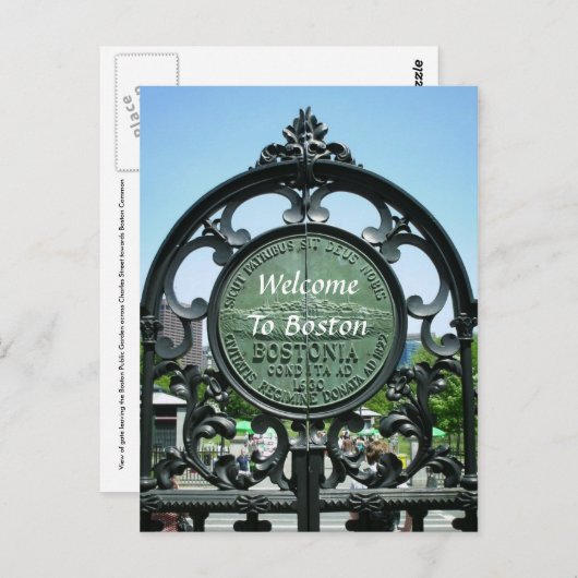 Carte Postale Bienvenue À Boston (Devant / Derrière)