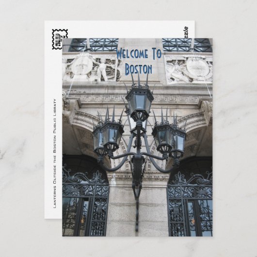 Carte Postale Bienvenue À Boston (Devant / Derrière)