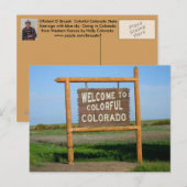 Carte Postale bienvenue à Colorful Colorado Post Card (Devant / Derrière)