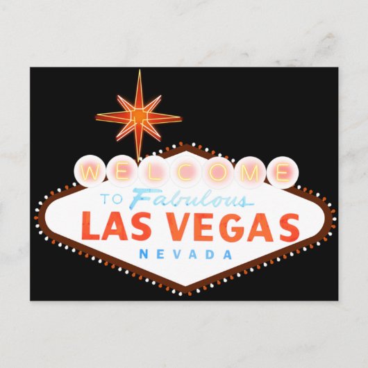 Carte Postale Bienvenue À Fabulous Las Vegas (Devant)