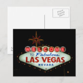 Carte Postale Bienvenue à Fabulous Las Vegas - Nevada (Devant / Derrière)