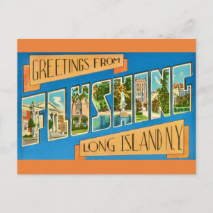 Carte Postale Bienvenue à Flushing NY