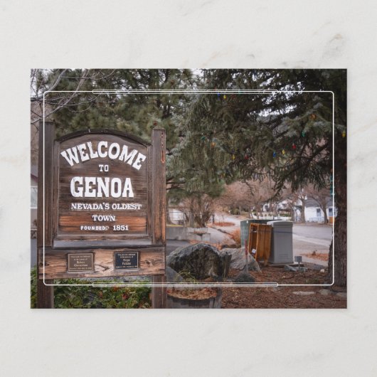 Carte Postale Bienvenue à Gênes, Nevada (Devant)