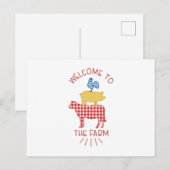 Carte Postale Bienvenue À La Ferme (Devant / Derrière)