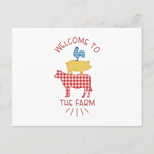 Carte Postale Bienvenue À La Ferme (Devant)
