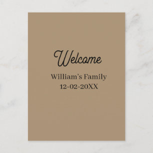 Carte Postale Bienvenue à la maison ajout du nom de famille inau