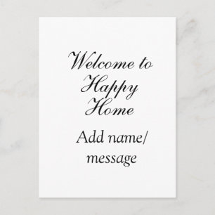 Carte Postale Bienvenue à la maison inauguration de la maison de