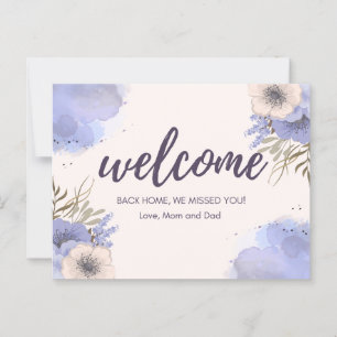 Carte Postale Bienvenue à la maison maman et papa