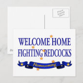 Carte Postale Bienvenue à la maison pour combattre les Redcocks (Devant / Derrière)
