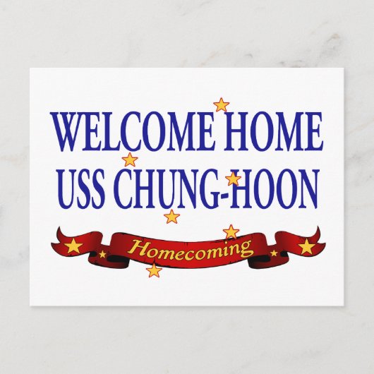Carte Postale Bienvenue à la maison USS Chung-Hoon (Devant)