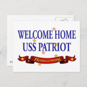 Carte Postale Bienvenue à la maison USS Patriot (Devant / Derrière)