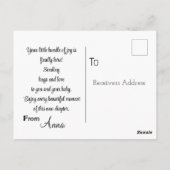 Carte Postale Bienvenue à la maternité (Dos)