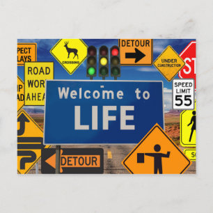 CARTE POSTALE BIENVENUE À LA VIE