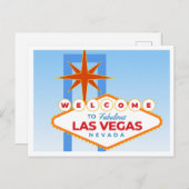 Carte Postale Bienvenue à Las Vegas blue Sky (Devant / Derrière)