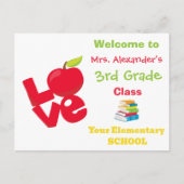 Carte Postale Bienvenue à l'école (Devant)