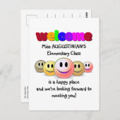 Carte Postale Bienvenue À L'ÉCOLE (Devant / Derrière)