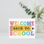 Carte Postale bienvenue à l'école (Debout devant)
