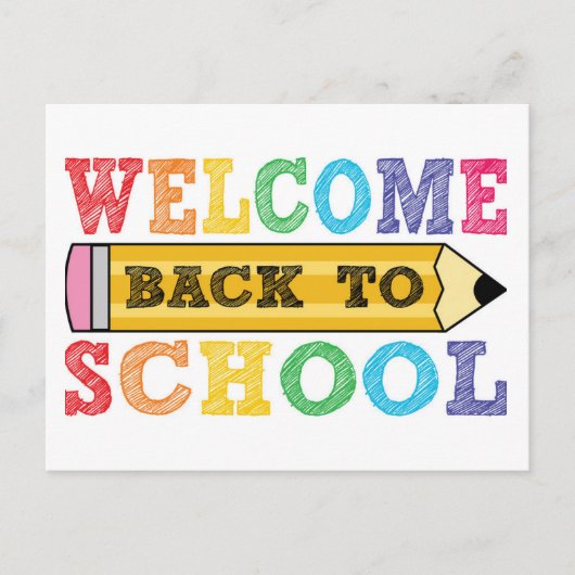 Carte Postale bienvenue à l'école (Devant)