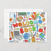 Carte Postale Bienvenue À L'École (Devant / Derrière)