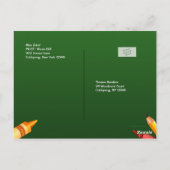 Carte postale Bienvenue à l'école (Dos)