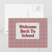 Carte Postale Bienvenue À L'École (Devant / Derrière)