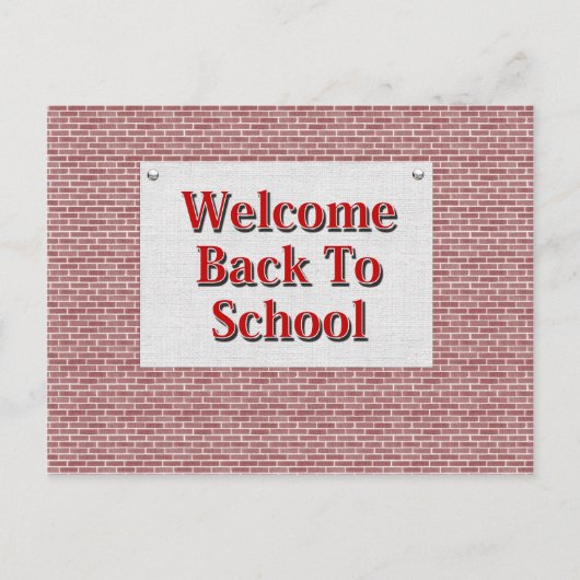 Carte Postale Bienvenue À L'École (Devant)