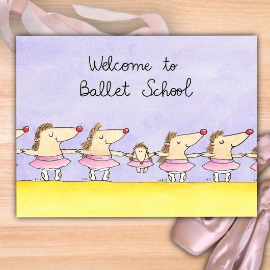 Carte Postale Bienvenue à l'école de ballet