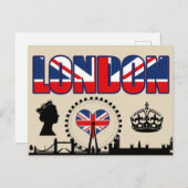 Carte Postale Bienvenue à Londres (Devant / Derrière)