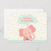 Carte Postale Bienvenue à ma fête (Devant / Derrière)