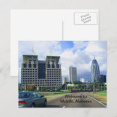 Carte Postale Bienvenue à Mobile, Alabama (Devant / Derrière)