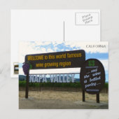 Carte Postale Bienvenue À Napa Valley Postcard! (Devant / Derrière)