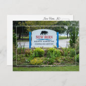 Carte Postale Bienvenue à New Bern NC (Devant / Derrière)