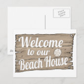 Carte Postale bienvenue à notre beach house (Devant / Derrière)