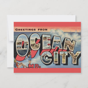Carte Postale Bienvenue à Ocean City MD