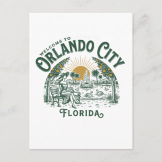 Carte Postale Bienvenue à Orlando City Floride