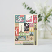 Carte Postale Bienvenue à Paris Vintage (Debout devant)