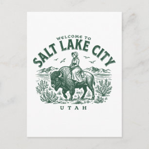 Carte Postale Bienvenue à Salt Lake City Utah