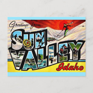 Carte Postale Bienvenue à Sun Valley Idaho