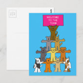 Carte Postale Bienvenue à Team Cute Dogs (Devant / Derrière)