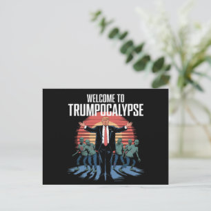 Carte Postale Bienvenue à Trump-ocalypse Funny Trump Halloween