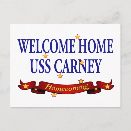 Carte Postale Bienvenue Accueil USS Carney (Devant)