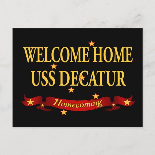 Carte Postale Bienvenue Accueil USS Decatur (Devant)