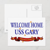 Carte Postale Bienvenue Accueil USS Gary (Devant / Derrière)